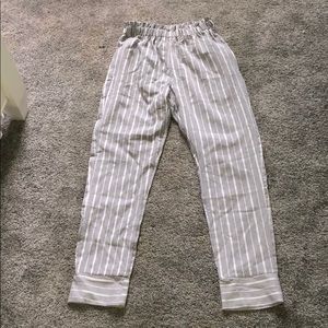 Grey Stripped Zaful Pants